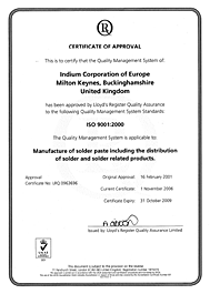 铟泰欧洲ISO9001认证