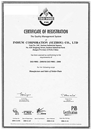 铟泰苏州ISO9001-2000认证